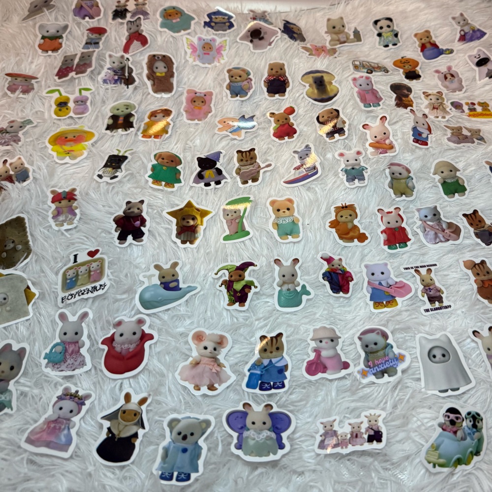 103 Calico Critters Waterproof Stickers
